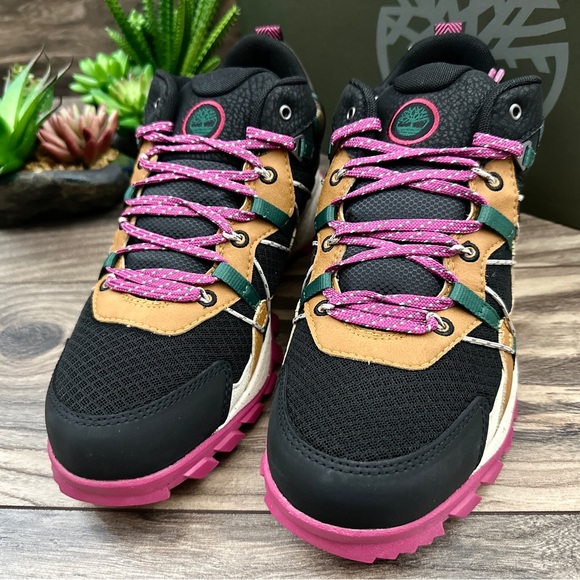 NIB Timberland Garrison Trail Waterproof Mid Hiker Hiking Black Mesh Camo - Picture 5 of 16